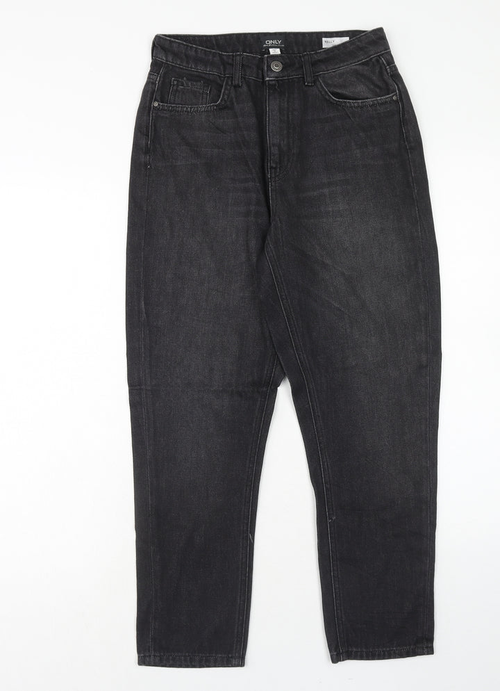 Only Womens Black Cotton Tapered Jeans Size 26 in L30 in Regular Zip