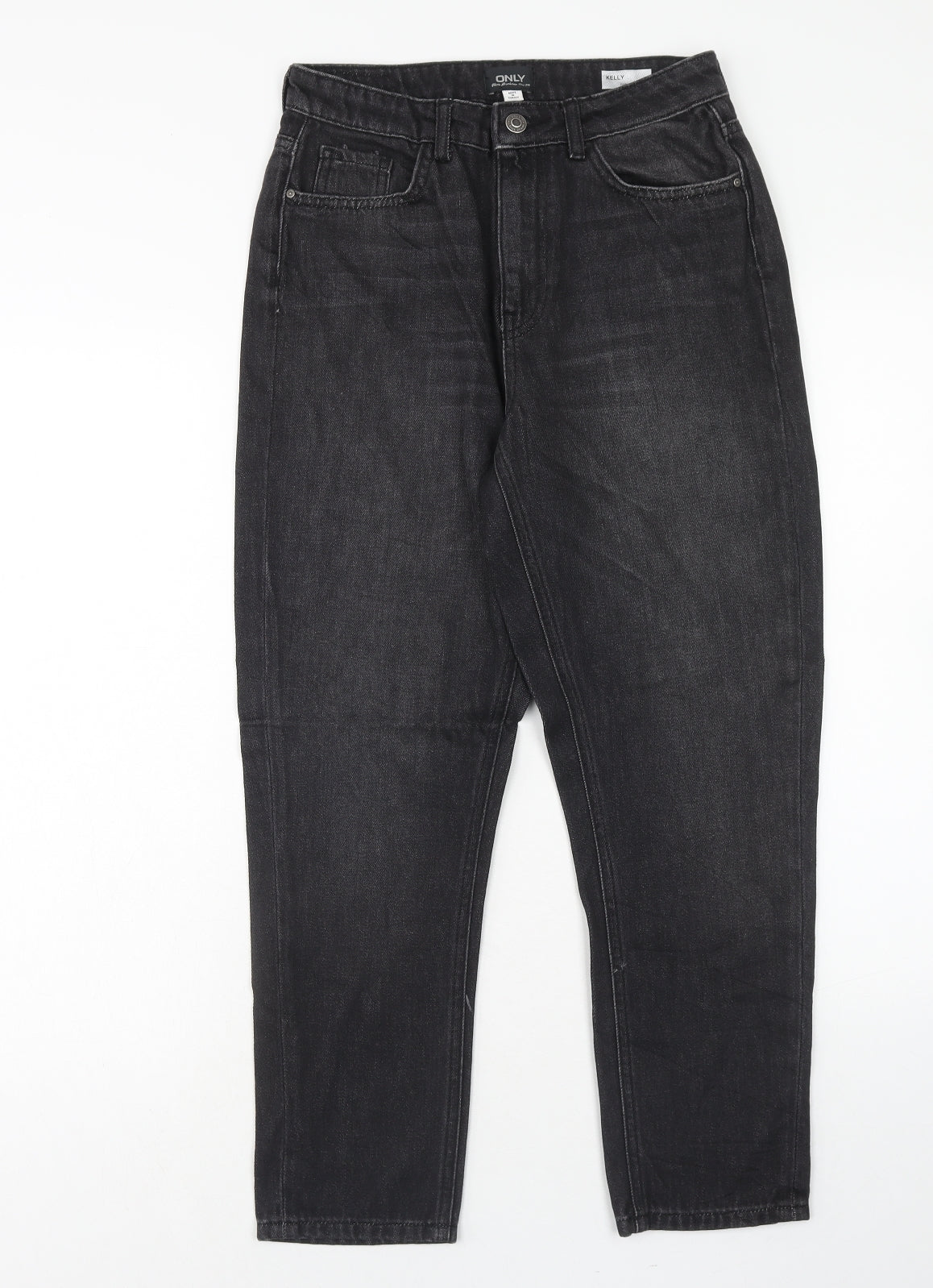 Only Womens Black Cotton Tapered Jeans Size 26 in L30 in Regular Zip