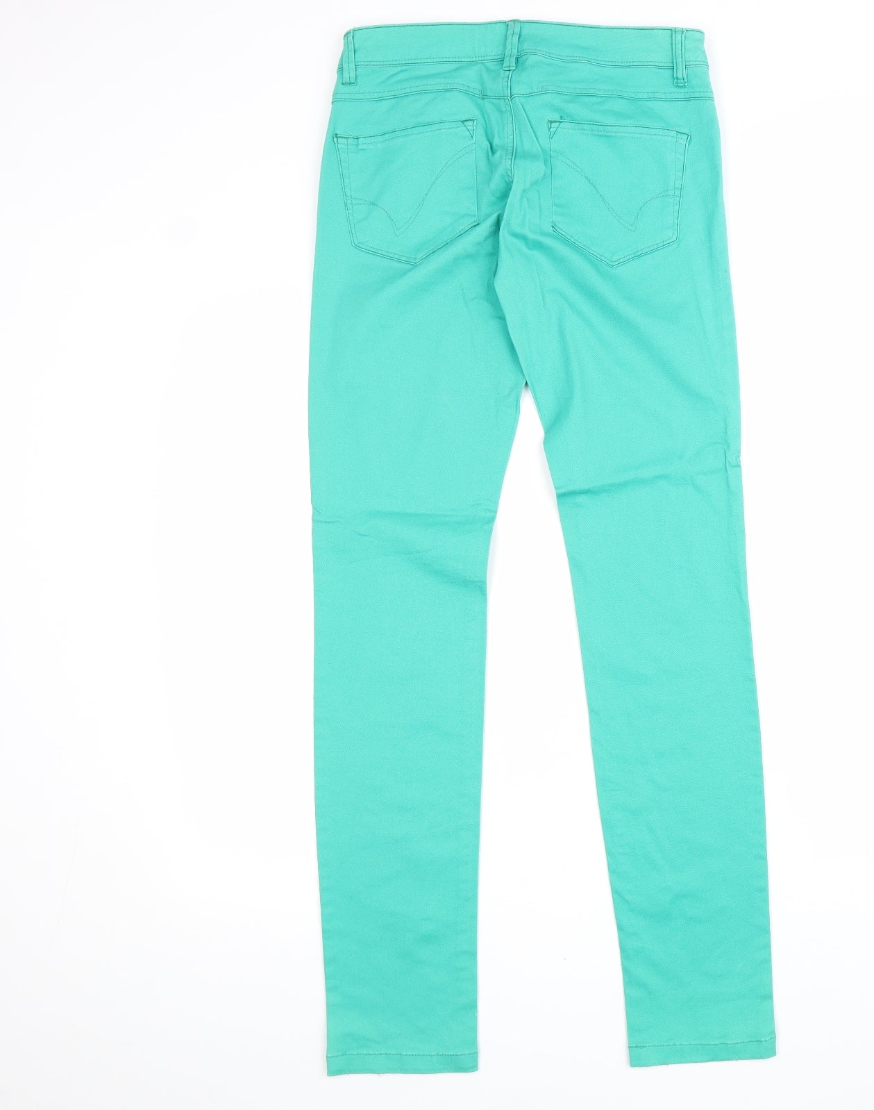 Only Womens Green Cotton Skinny Jeans Size 8 L32 in Regular Zip
