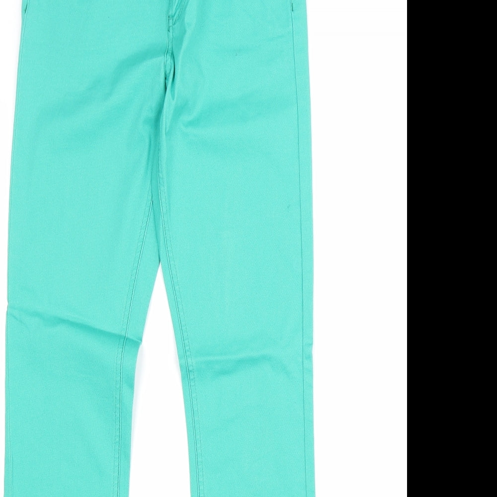 Only Womens Green Cotton Skinny Jeans Size 8 L32 in Regular Zip