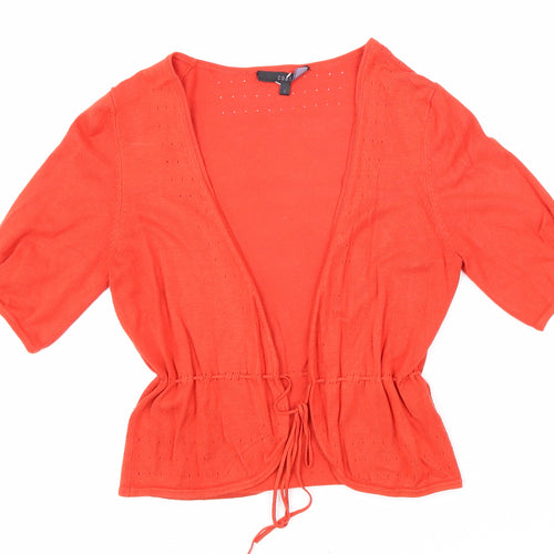 Coast Womens Red Viscose Basic Blouse Size 8 V-Neck