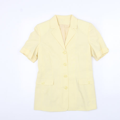 New Look Womens Yellow Polyester Jacket Blazer Size 10