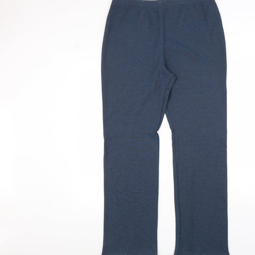Casual Wear Womens Blue Striped Polyamide Trousers Size 18 L30 in Regular