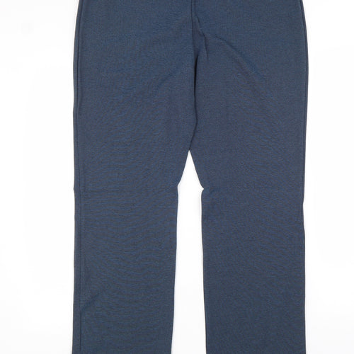 Casual Wear Womens Blue Striped Polyamide Trousers Size 18 L30 in Regular