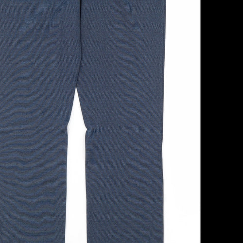 Casual Wear Womens Blue Striped Polyamide Trousers Size 18 L30 in Regular