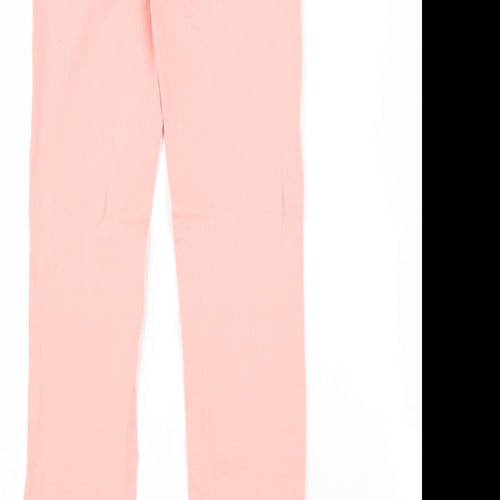 River Island Womens Pink Cotton Skinny Jeans Size 8 L28 in Regular Zip