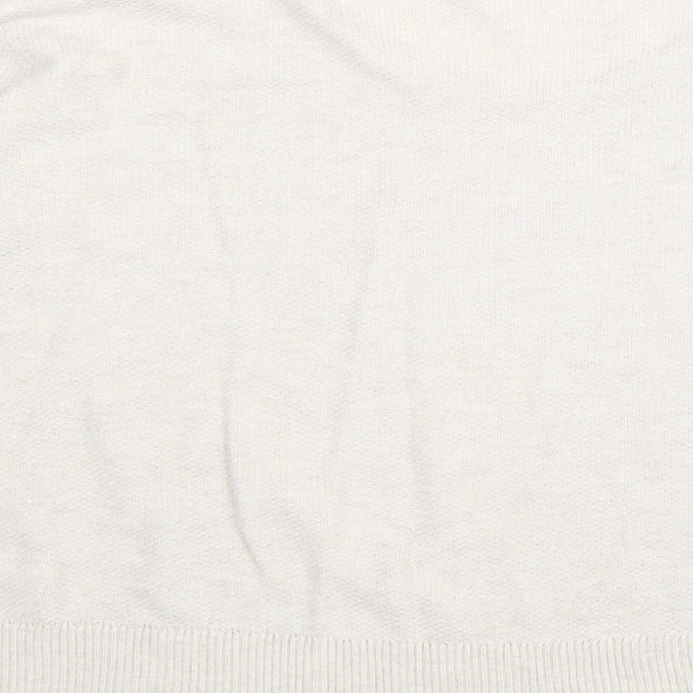 Gap Womens Beige V-Neck Cotton Pullover Jumper Size S