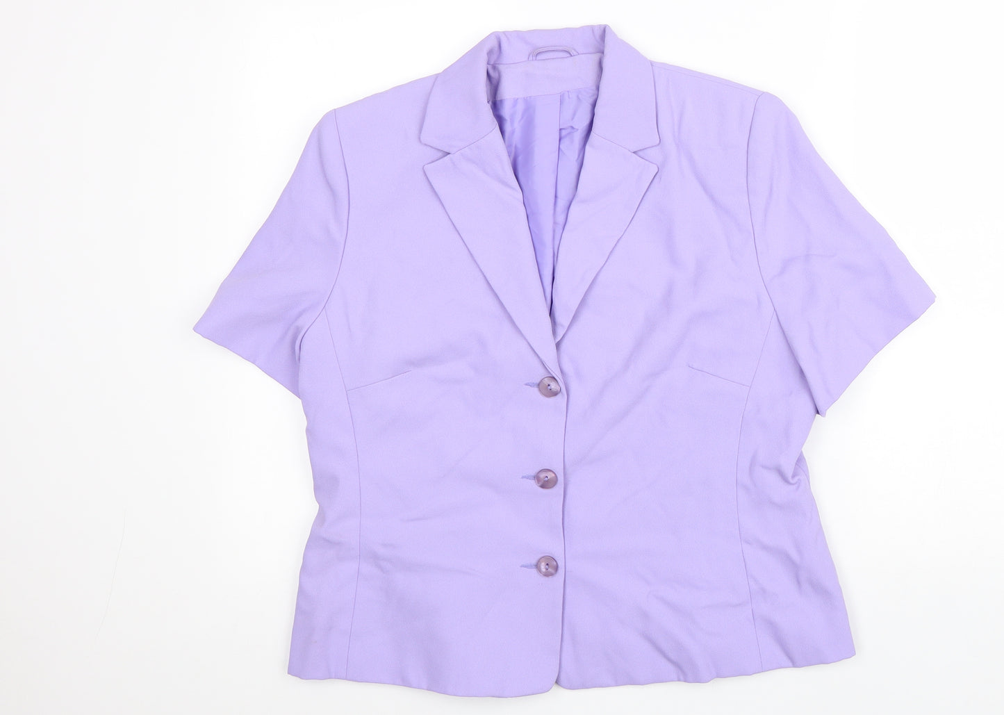 Dorothy Perkins Womens Purple Polyester Jacket Blazer Size 16