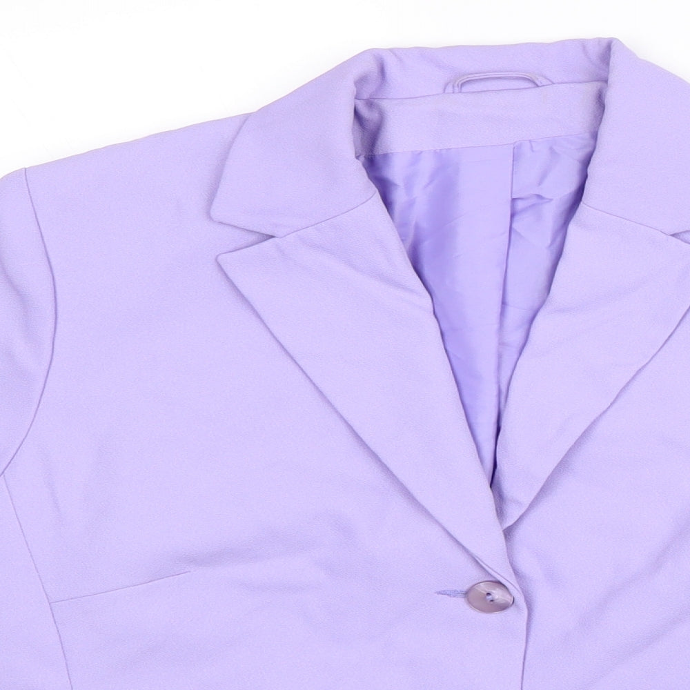Dorothy Perkins Womens Purple Polyester Jacket Blazer Size 16