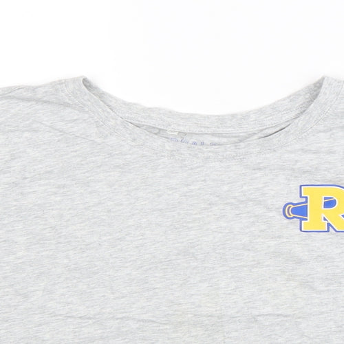 Riverdale Womens Grey Cotton Basic T-Shirt Size M Round Neck