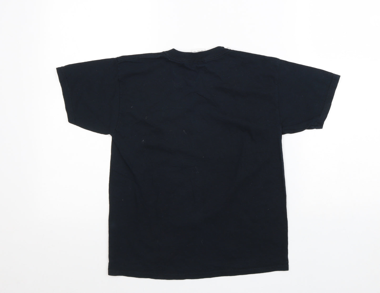 Gildan Boys Blue 100% Cotton Basic T-Shirt Size S Round Neck Pullover