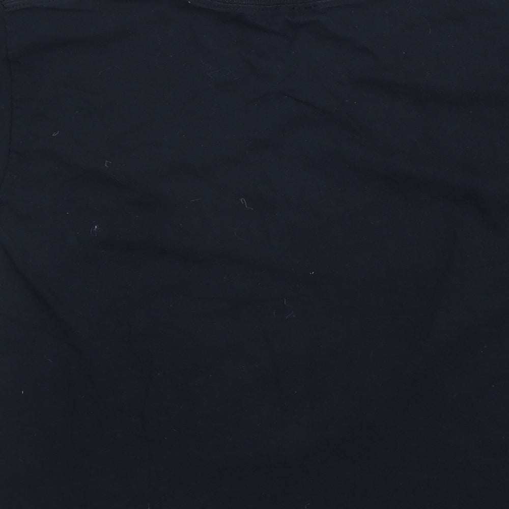 Gildan Boys Blue 100% Cotton Basic T-Shirt Size S Round Neck Pullover