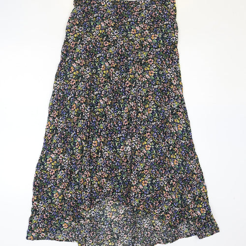 M&Co Womens Multicoloured Floral Viscose Peasant Skirt Size 10