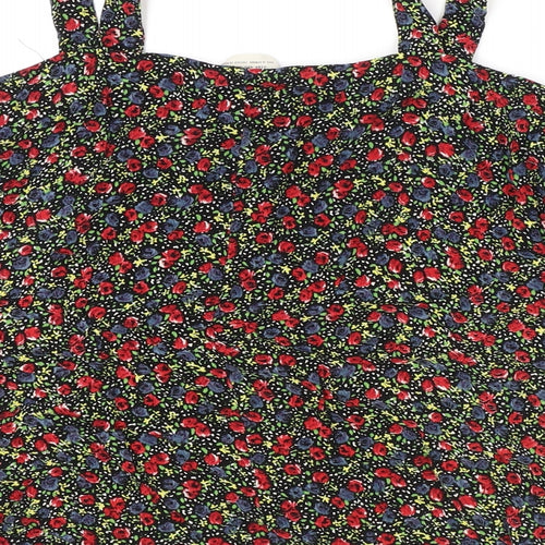 Pins & Needles Womens Black Floral Viscose Basic Blouse Size XS Off the Shoulder