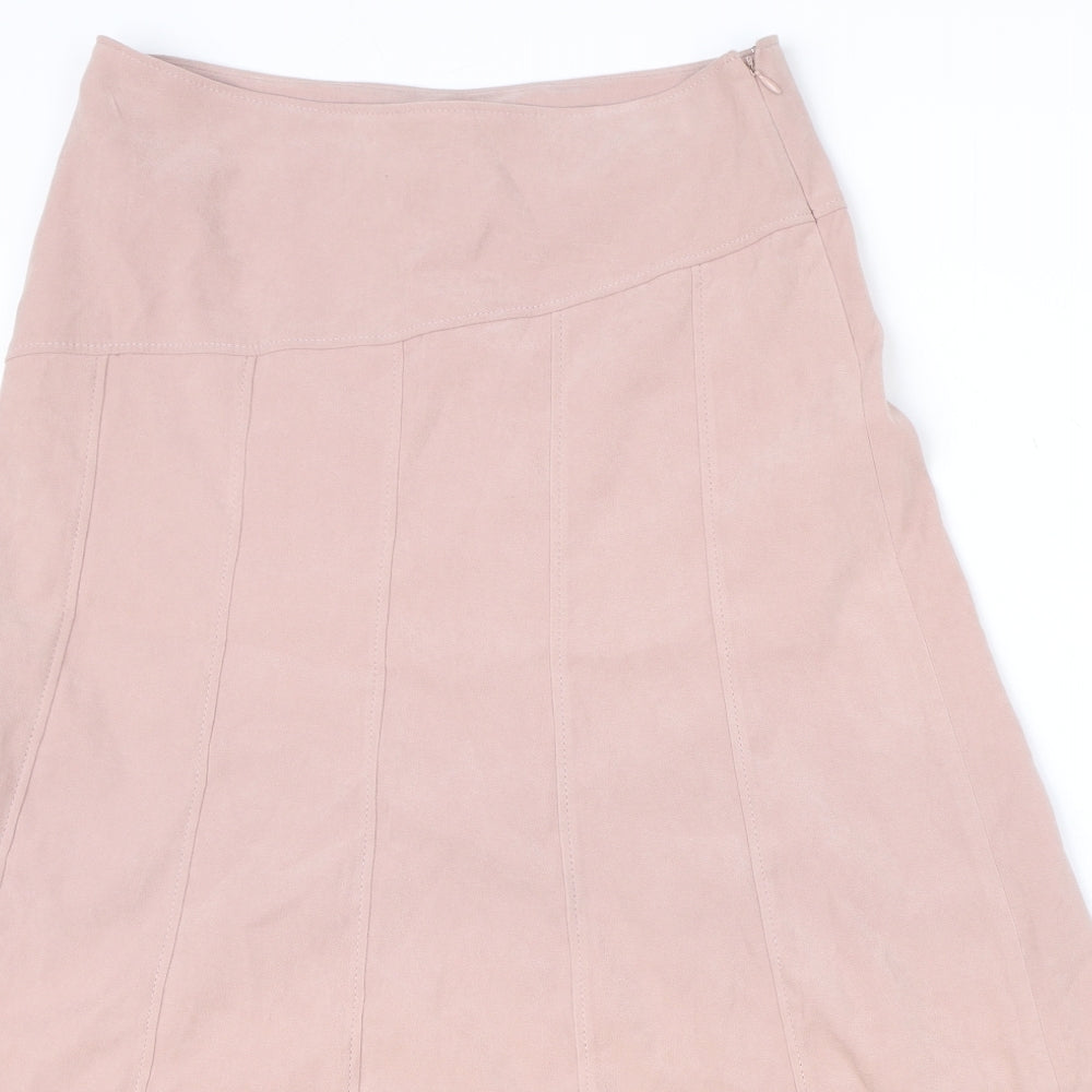 Atmosphere Womens Pink Polyester Swing Skirt Size 10 Zip