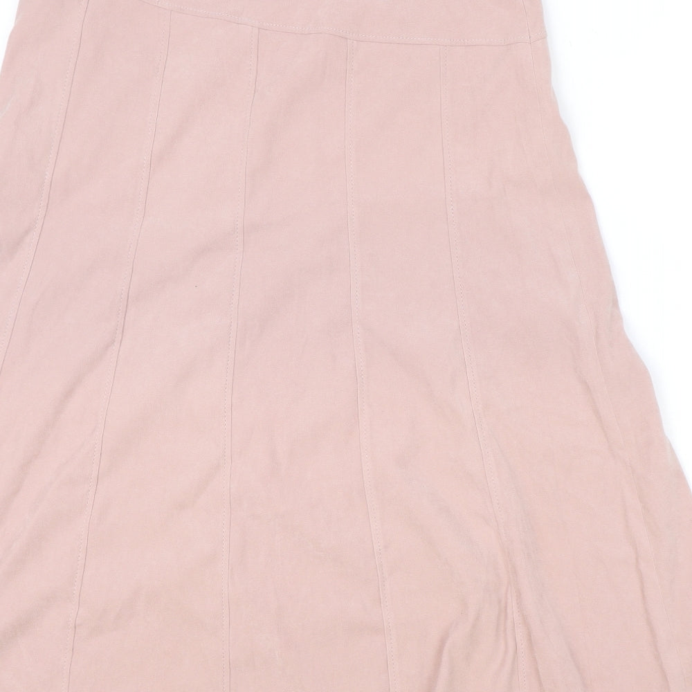 Atmosphere Womens Pink Polyester Swing Skirt Size 10 Zip