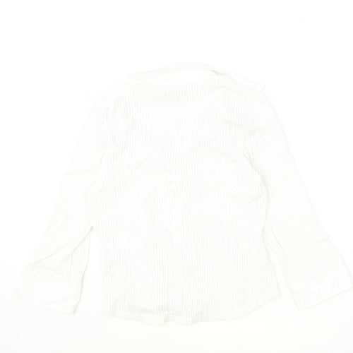 Marks and Spencer Womens Ivory Polyamide Basic Blouse Size 14 Collared