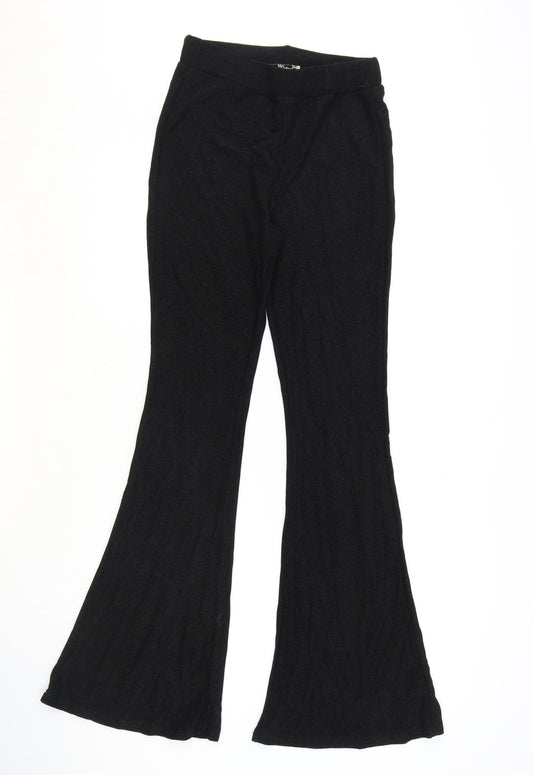 Drole de Copine Womens Black Polyester Jogger Leggings Size S - Flared