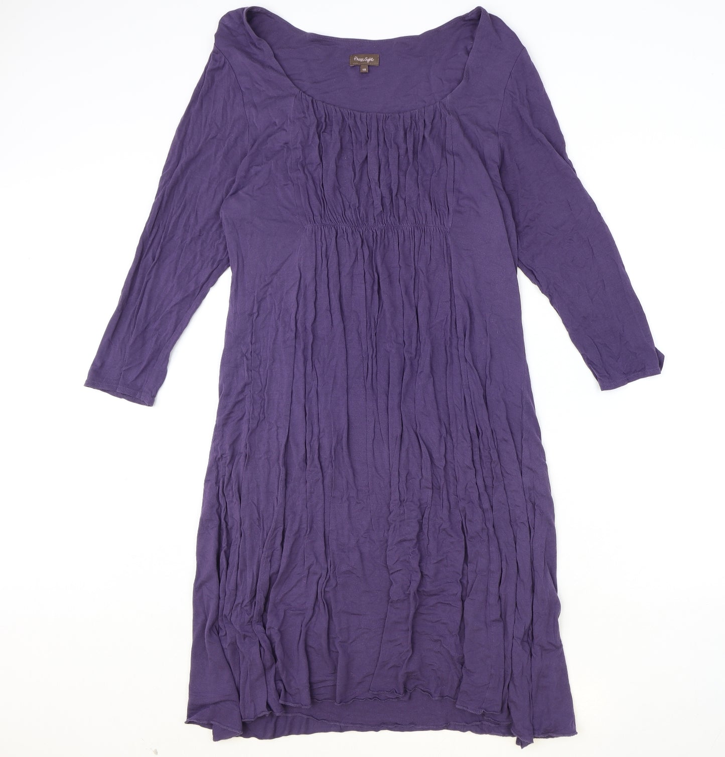 Phase Eight Womens Purple Viscose A-Line Size 18 Scoop Neck Pullover