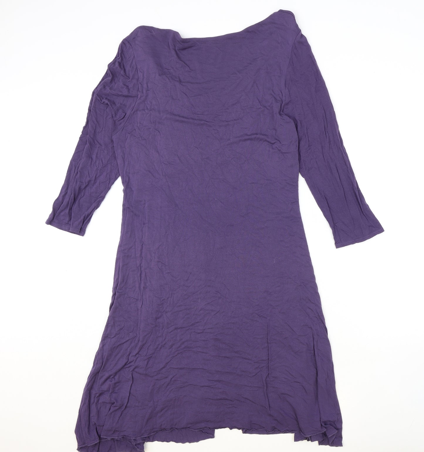 Phase Eight Womens Purple Viscose A-Line Size 18 Scoop Neck Pullover