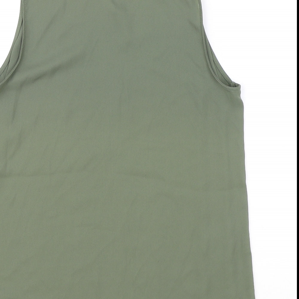 Primark Womens Green Polyester Basic Tank Size 14 Round Neck