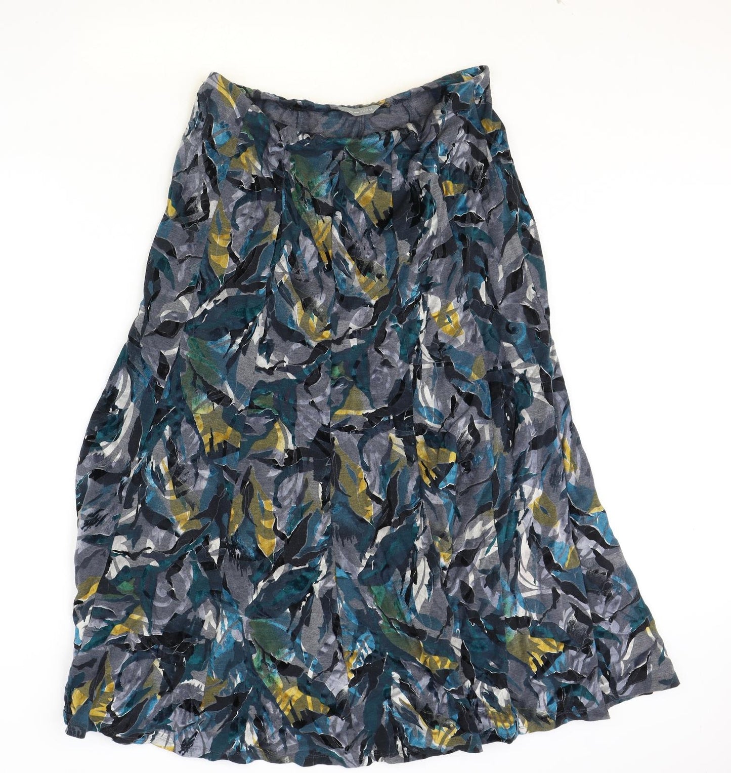 Marks and Spencer Womens Multicoloured Geometric Polyester A-Line Skirt Size 14