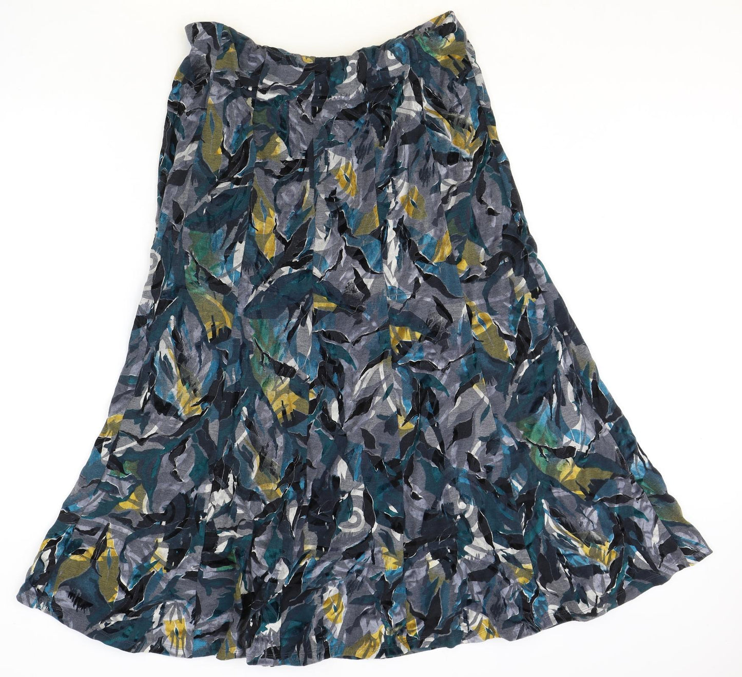 Marks and Spencer Womens Multicoloured Geometric Polyester A-Line Skirt Size 14