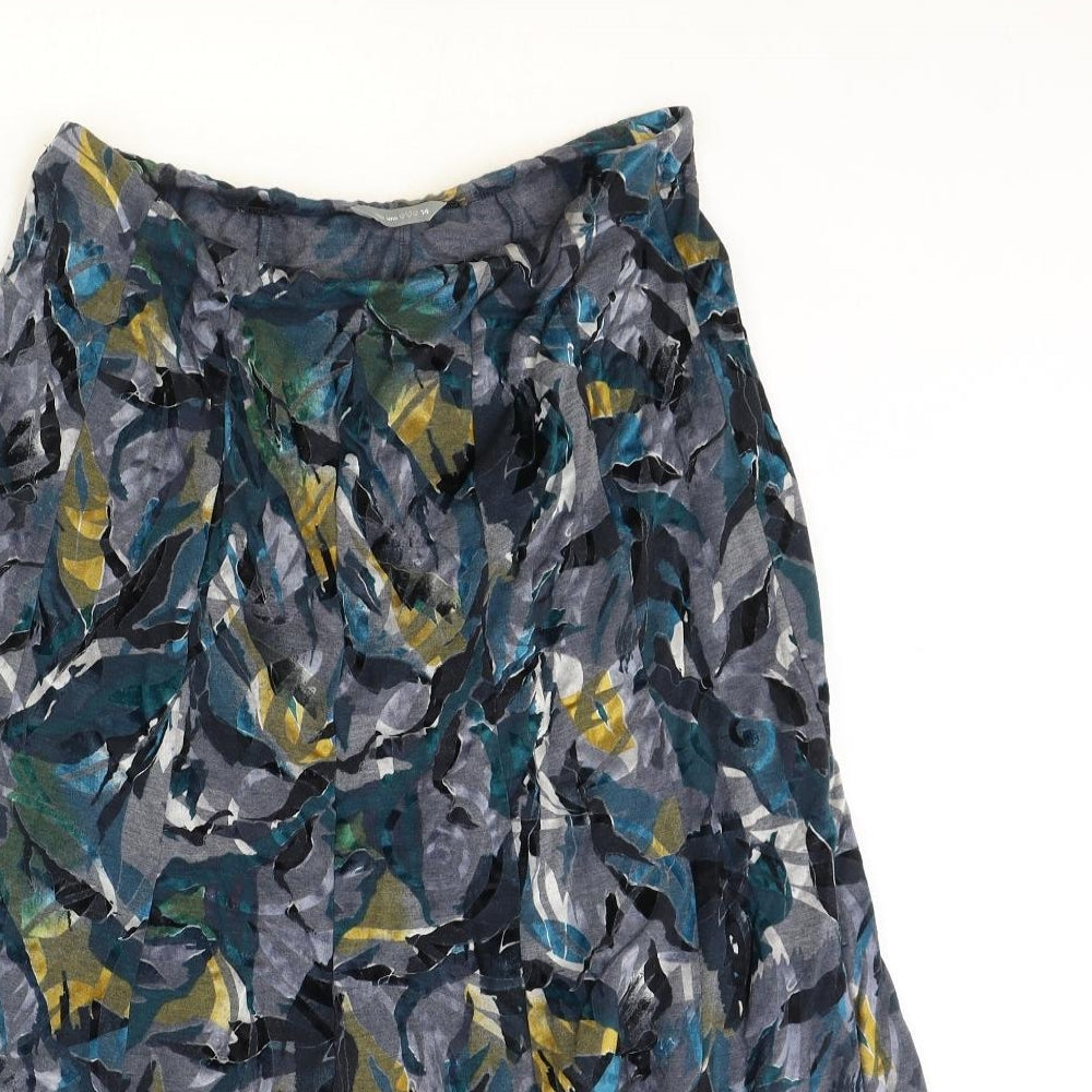 Marks and Spencer Womens Multicoloured Geometric Polyester A-Line Skirt Size 14