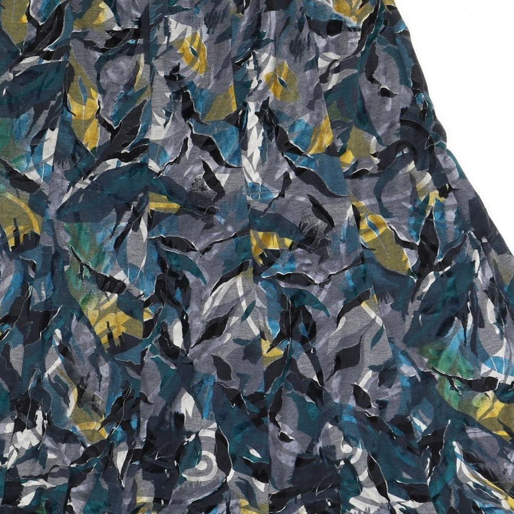 Marks and Spencer Womens Multicoloured Geometric Polyester A-Line Skirt Size 14