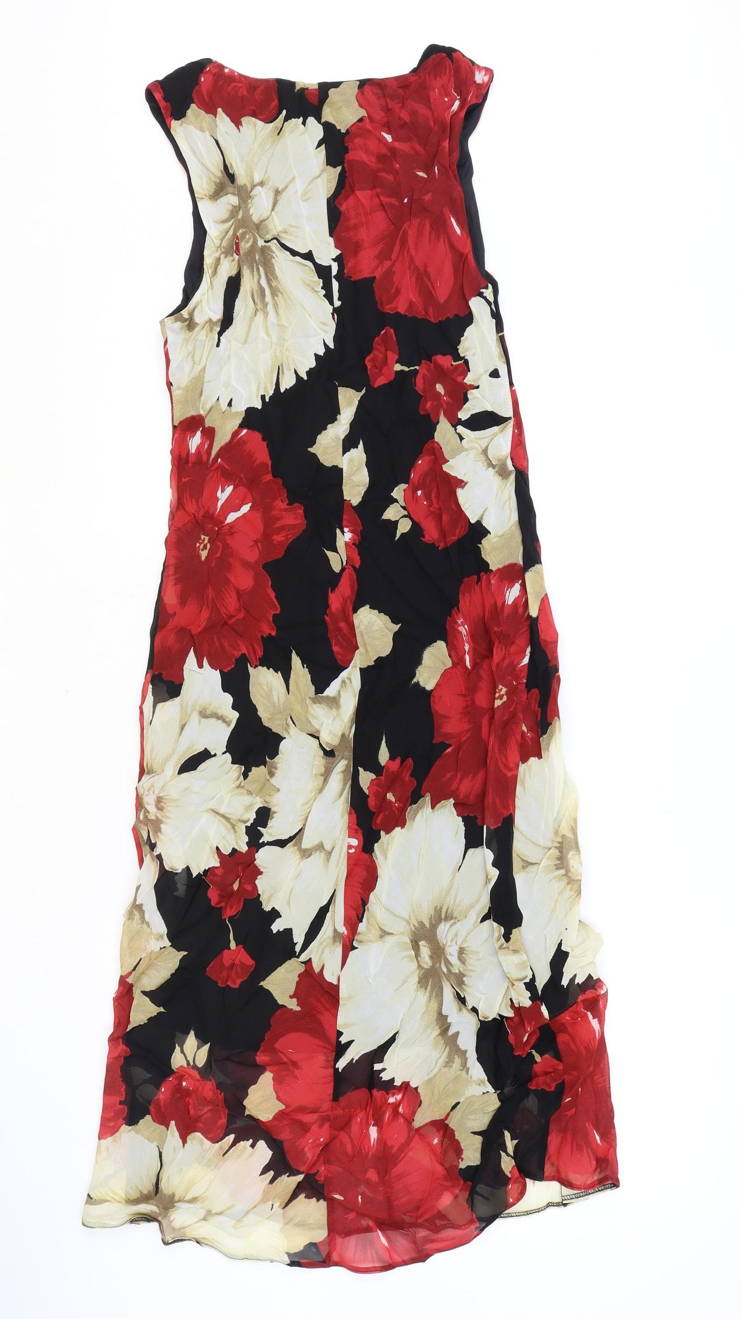 Wallis Womens Multicoloured Floral Polyester A-Line Size 12 Scoop Neck Pullover