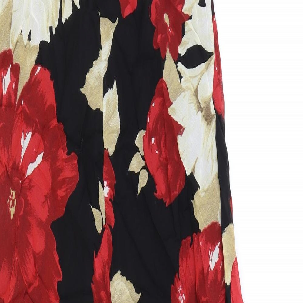 Wallis Womens Multicoloured Floral Polyester A-Line Size 12 Scoop Neck Pullover