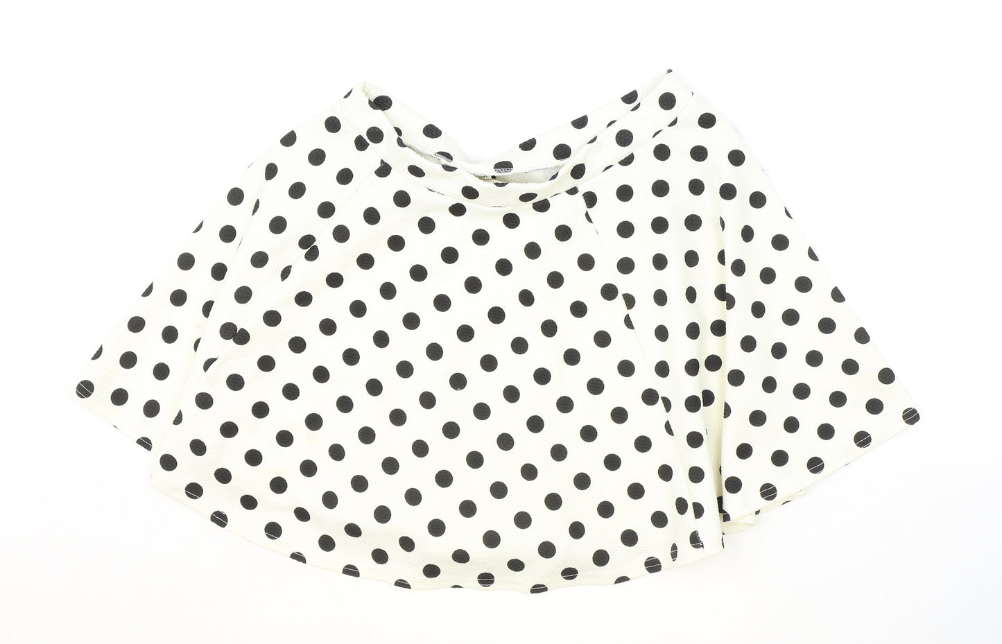 River Island Womens Beige Polka Dot Polyester Mini Skirt Size 14