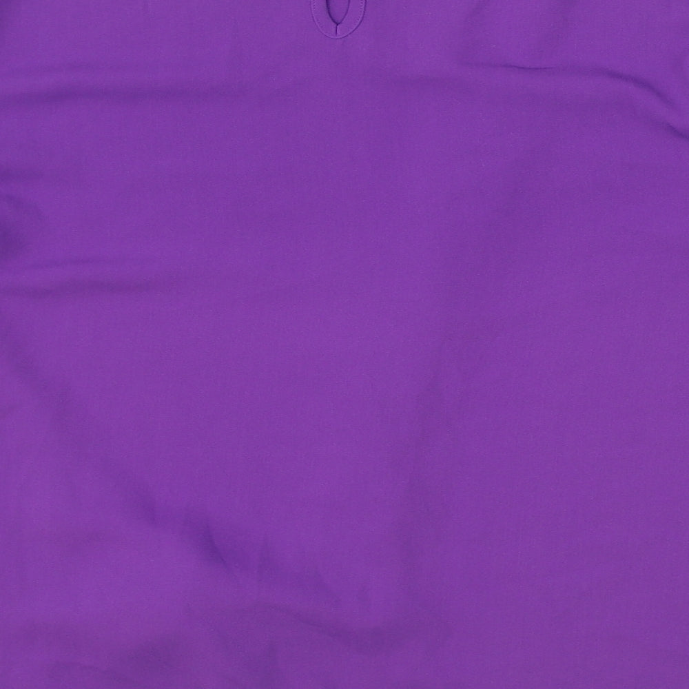 Primark Womens Purple Polyester Basic Blouse Size 16 Round Neck