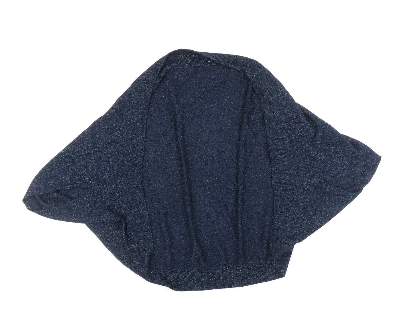 Marks and Spencer Womens Blue V-Neck Viscose Shrug Jumper One Size
