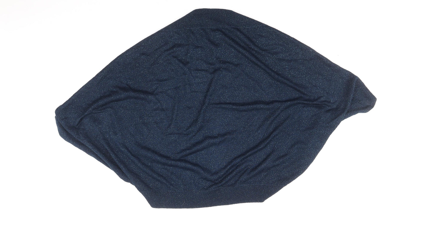 Marks and Spencer Womens Blue V-Neck Viscose Shrug Jumper One Size