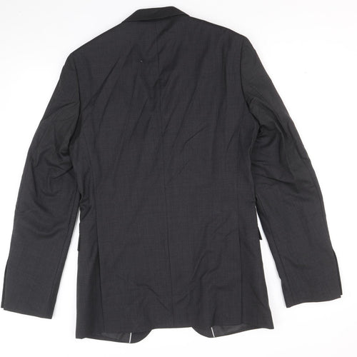 Marks and Spencer Mens Black Wool Jacket Suit Jacket Size 38 Regular