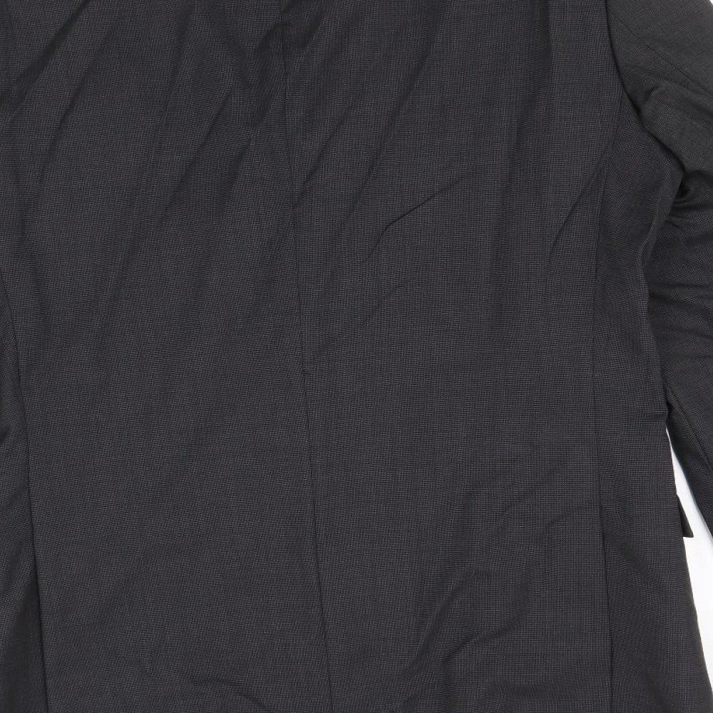 Marks and Spencer Mens Black Wool Jacket Suit Jacket Size 38 Regular