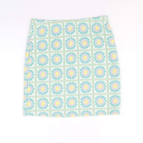 Primark Womens Multicoloured Floral Polyester Straight & Pencil Skirt Size XS