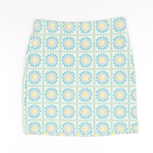 Primark Womens Multicoloured Floral Polyester Straight & Pencil Skirt Size XS