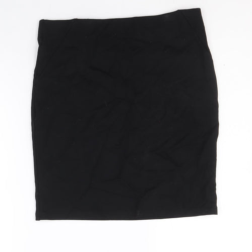 Franesa Womens Black Polyester Straight & Pencil Skirt Size M