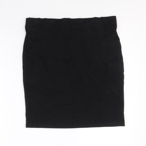 Franesa Womens Black Polyester Straight & Pencil Skirt Size M