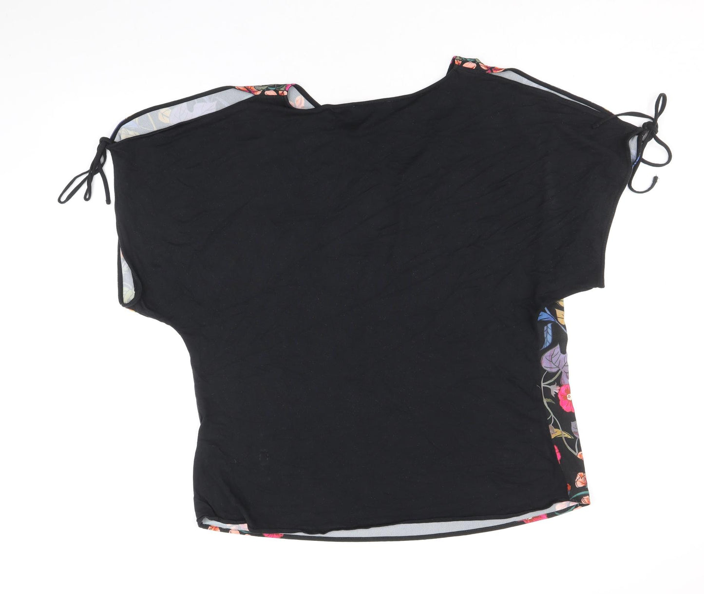 Per Una Womens Black Polyester Basic Blouse Size 14 Round Neck