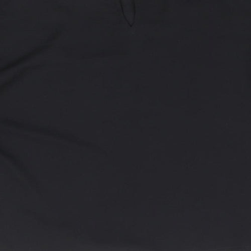 Marks and Spencer Womens Black Viscose Basic Blouse Size 12 Round Neck