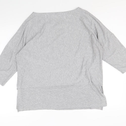 Marks and Spencer Womens Grey Polyester Basic T-Shirt Size 16 Round Neck