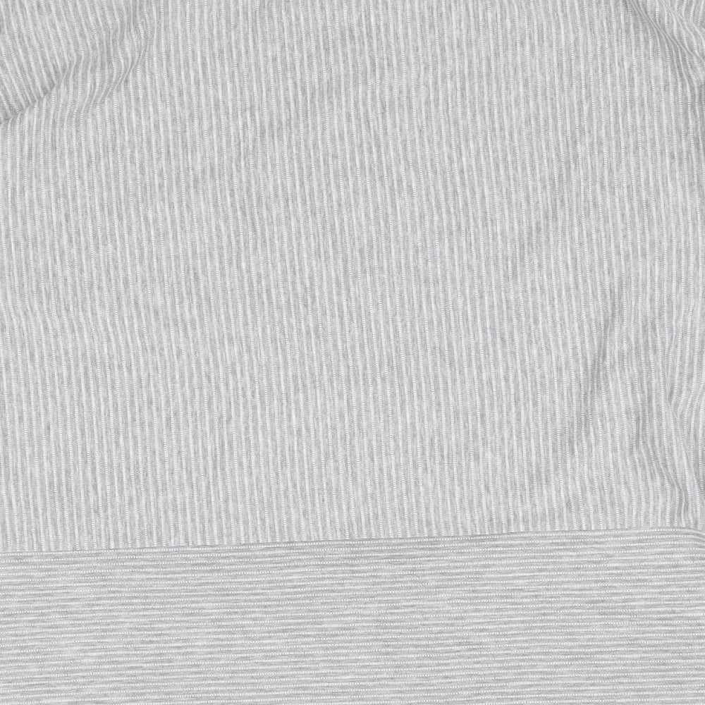 Marks and Spencer Womens Grey Polyester Basic T-Shirt Size 16 Round Neck