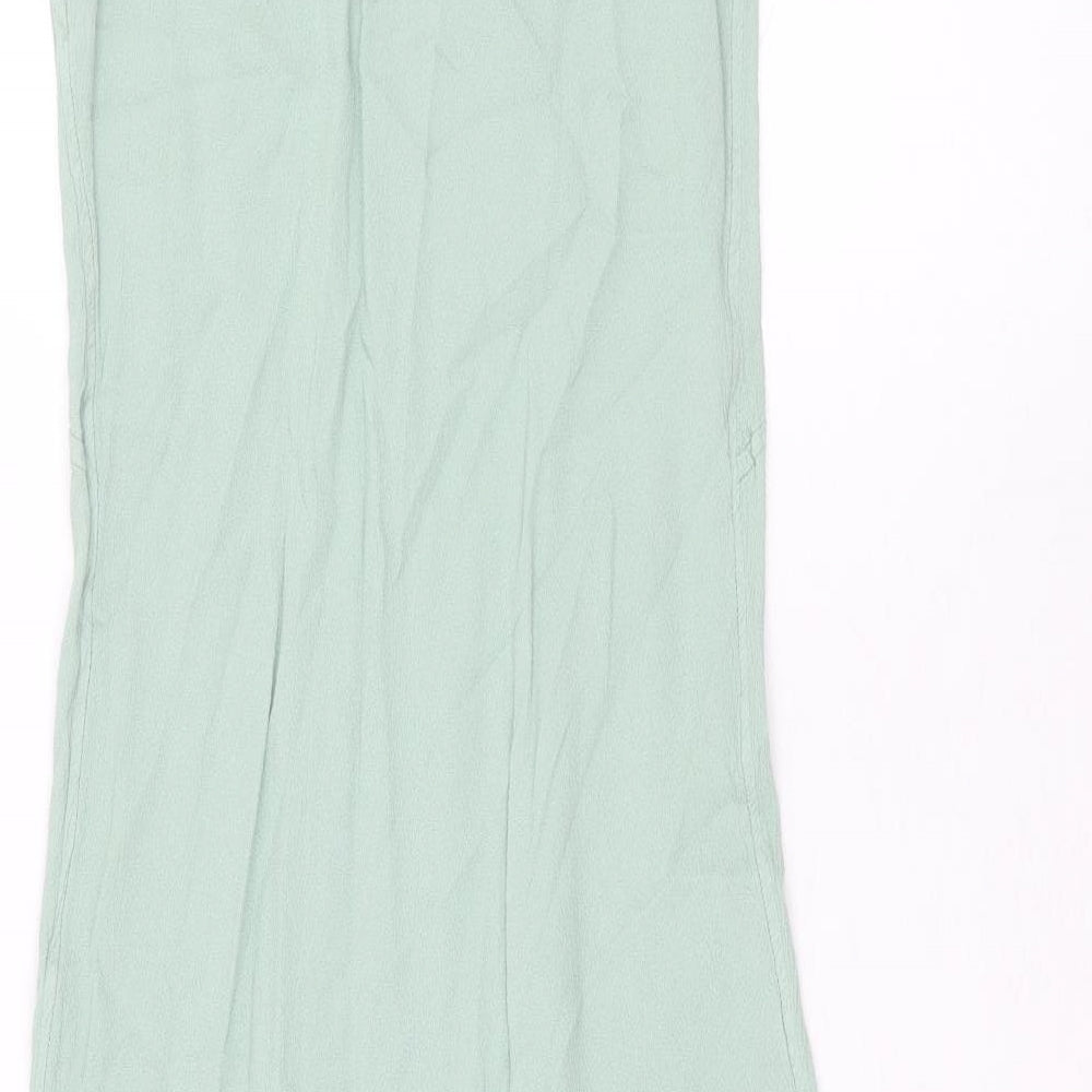 Ghost Womens Green Viscose Tank Dress Size M V-Neck Pullover