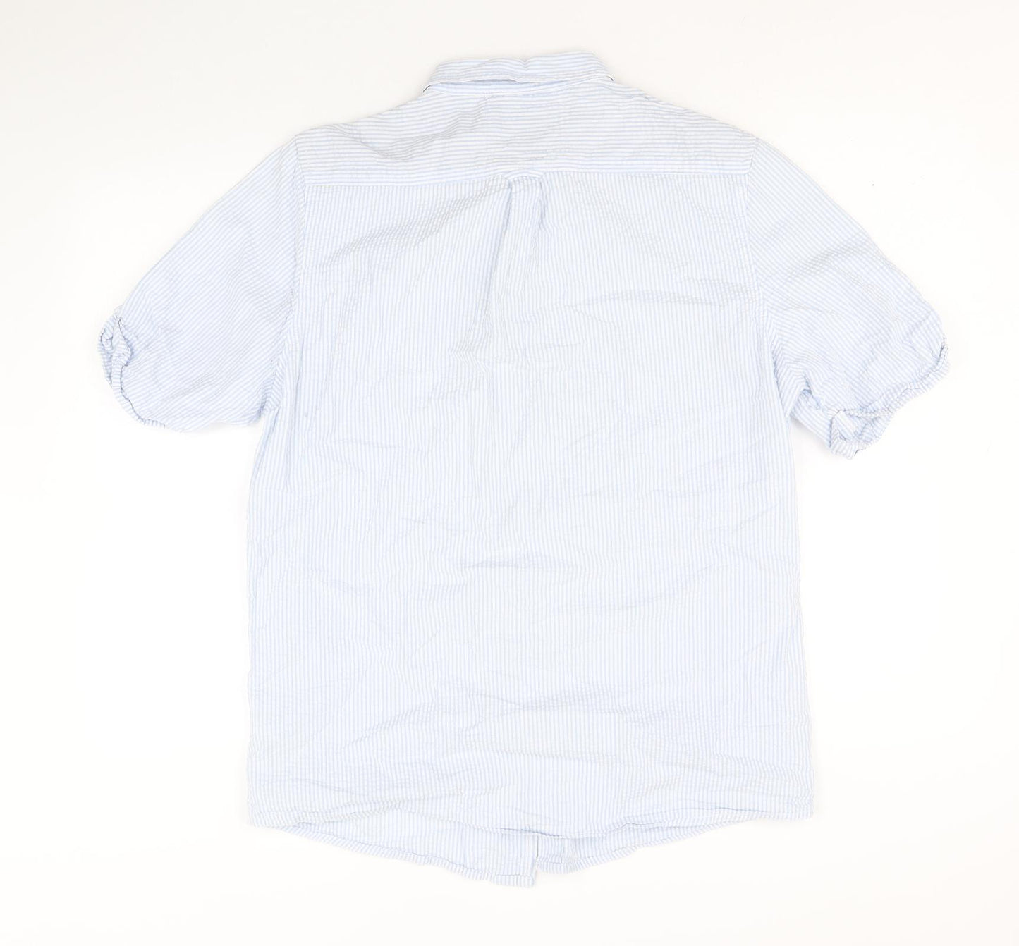SoulCal&Co Mens Blue Cotton Button-Up Size L Collared Button