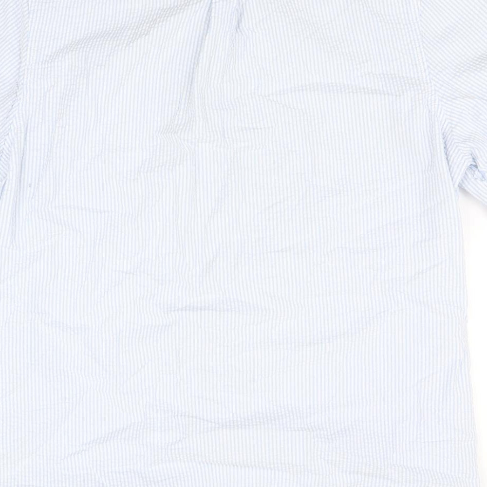 SoulCal&Co Mens Blue Cotton Button-Up Size L Collared Button