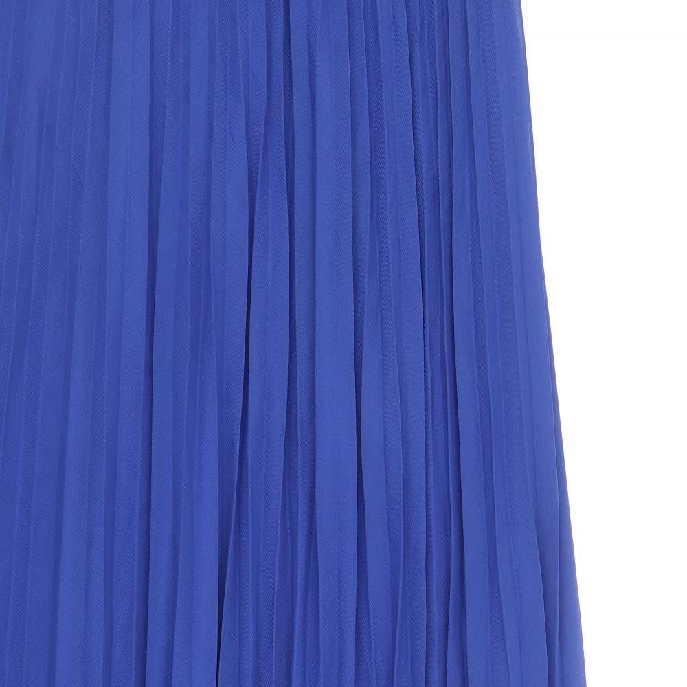 Alice & You Womens Blue Polyester Pleated Skirt Size 14 Zip
