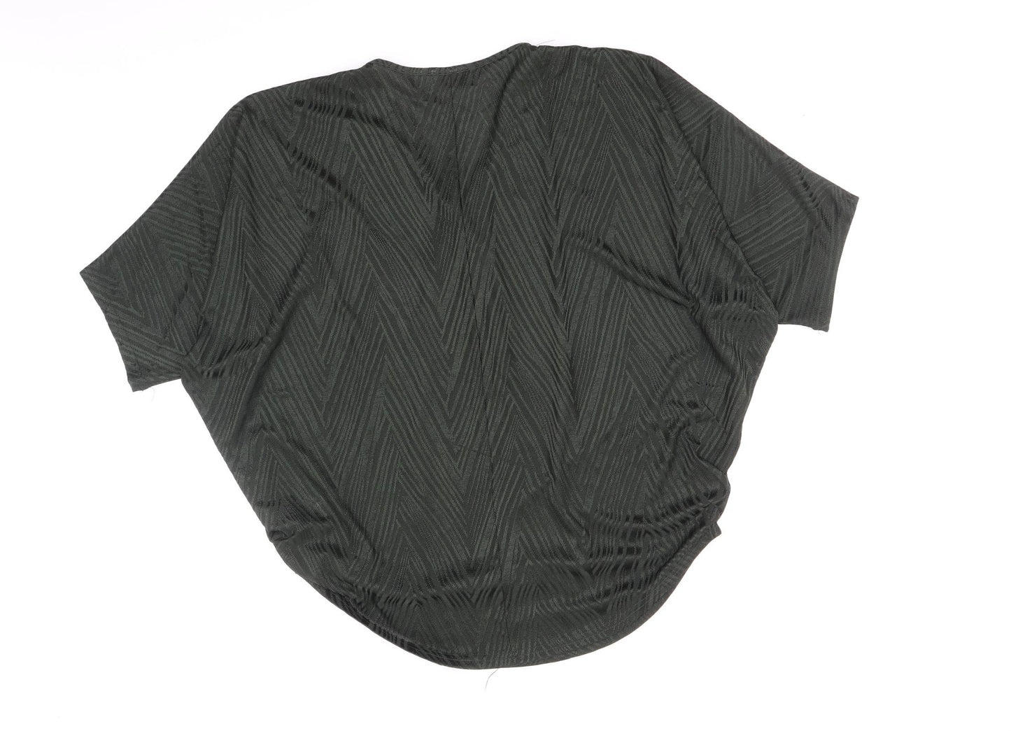 Apricot Womens Green Geometric Polyester Basic Blouse Size S V-Neck